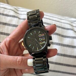 Diesel Black multi Chronograph oversized Watch head